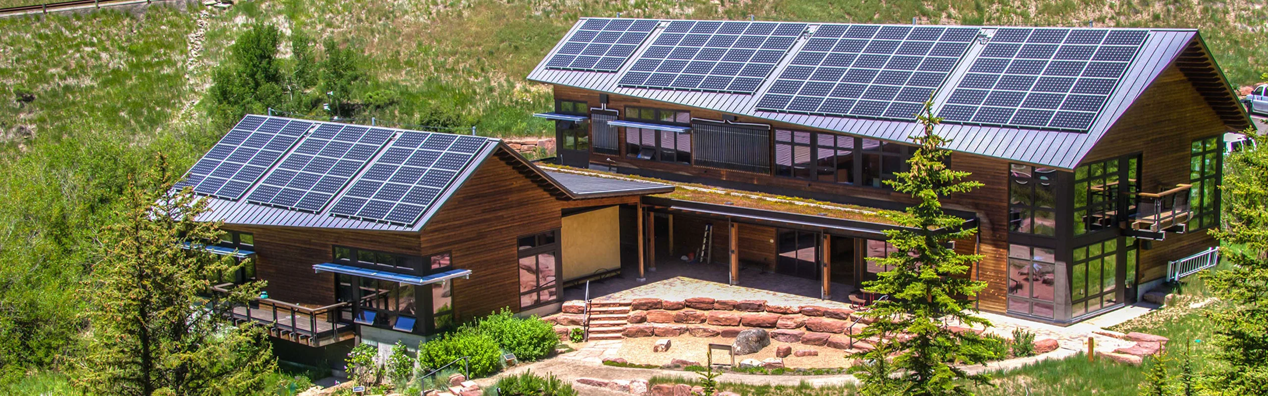 house, in nature - walking mountians hq